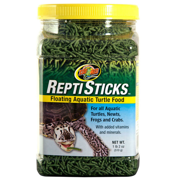 Zoo Med Reptisticks Floating Aquatic Turtle Dry Food, 1-lb