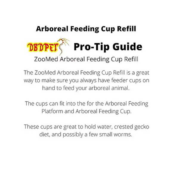 Zoo Med Arboreal Feeding Cup Refill White, 12-count
