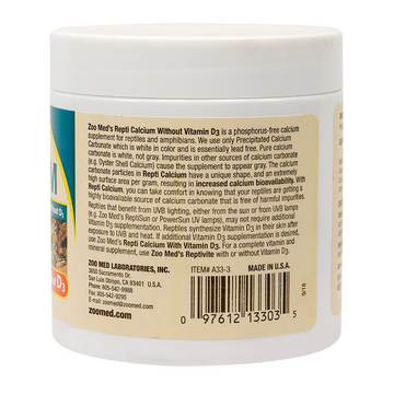 Zoo Med Repti Calcium without Vitamin D3 Reptile Supplement - 0