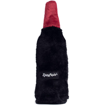 ZippyPaws Red Wine Happy Hour Crusherz Plush Dog Toy