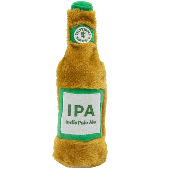 ZippyPaws Ipa Happy Hour Crusherz Plush Dog Toy, Medium
