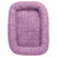 Purple pet bed with a textured surface on a white background