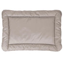 Beige pillow on a white background