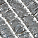 Close-up of metallic ribbed surface