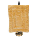 Yellow pet bed with 'Slumber Pet' logo on a white background