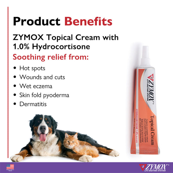 zymox topical cream hydrocortisone 1% 1oz benefits