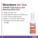 zymox topical spray 2oz directions