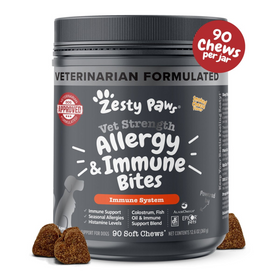 Zesty Paws Vet Strength Aller-Immune Bites Smoked Cheese Flavored Immune Support Chews for Dogs (90 ct)