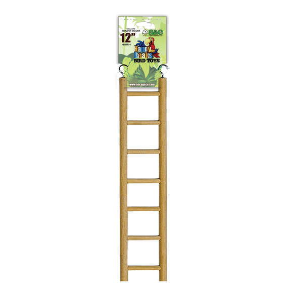 A & E Cages Wooden Climbing Ladder Bird Cage Toy for Birds - Small