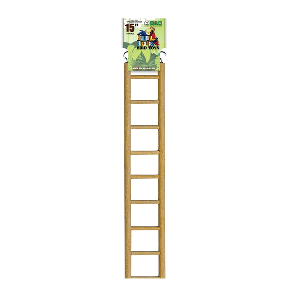 A & E Cages Wooden Climbing Ladder Bird Cage Toy for Birds - Medium