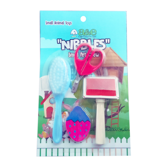 A & E Cages Nibbles Small Animal Grooming Kit