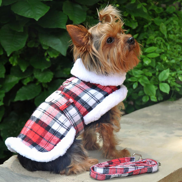 Doggie Design Sherpa-Line Harness Coat for Dogs & Cats