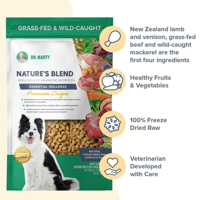 Benefits of Dr. Marty Nature's Blend Premium Origin Freeze Dried Dog Food