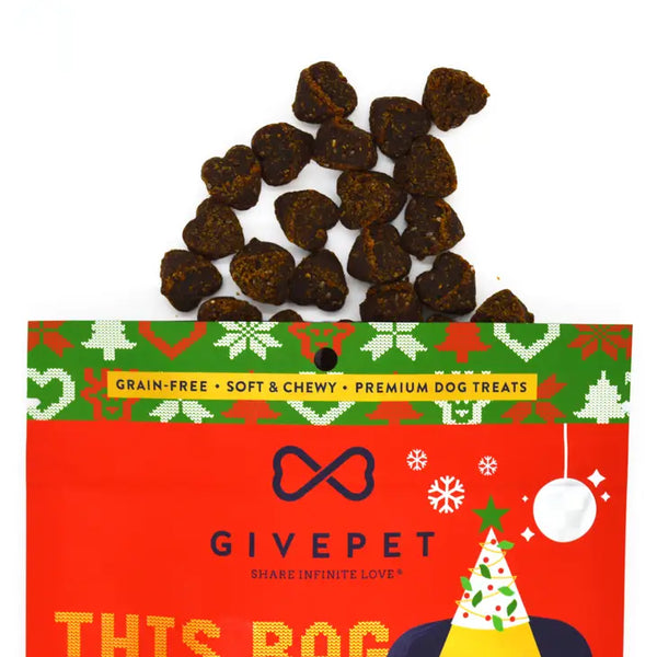 GivePet Free Pugly Sweater Party Cinnamon, Ginger & Peanut Butter Flavor Dog Treats