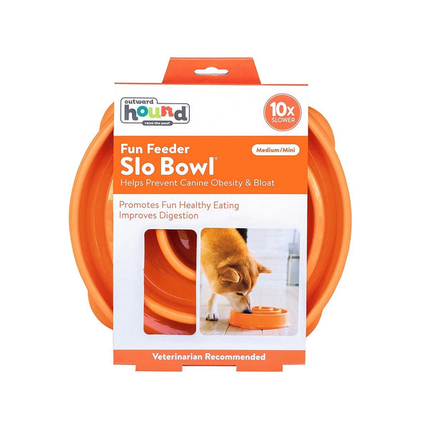 Outward Hound Fun Feeder Orange Swirl Dog Bowl Feeder (Medium)