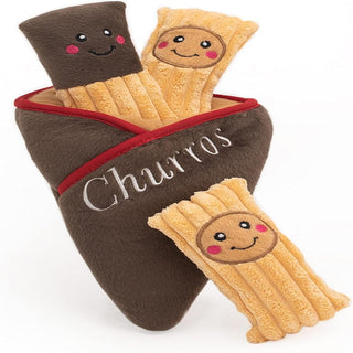 Zippy Paws Burrow Churro Cone - Interactive Toy For Dog (Medium)