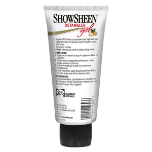 Showsheen detangler gel is made with argan oil to deeply nourish and hydrate your horse's hair. 