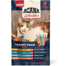 Acana Lickables cat treats variety pack with a cat on the packaging.