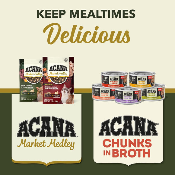 Acana Market Medley Duck Chicken & Turkey Recipe Dry Cat Food - Cat Food 8