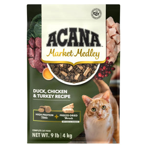 Acana Market Medley Duck Chicken & Turkey Recipe Dry Cat Food - 9 lbs - Cat Food 2