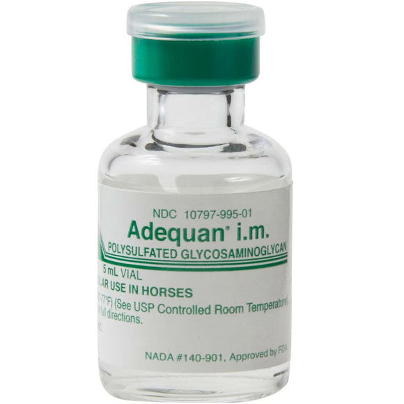 Adequan Equine Injectable for Horses 100mg/mL, Single 5 ml Vial
