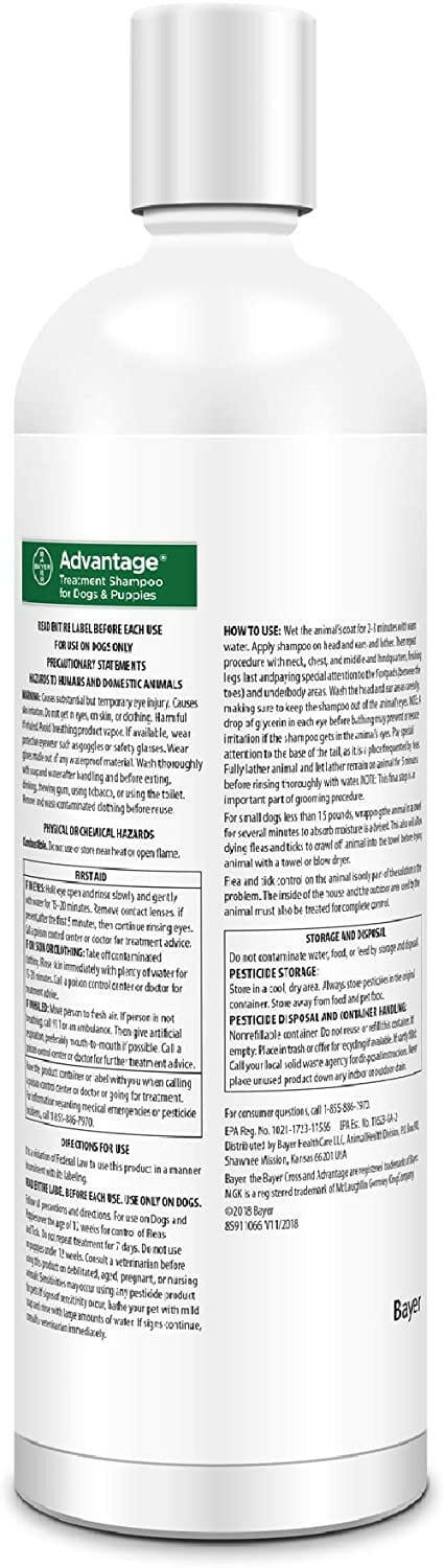 Advantage Flea & Tick Treatment Shampoo for Dogs & Puppies