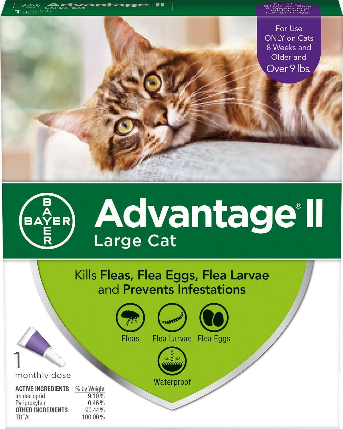 Advantage II Flea Control for Large Cats (Over 9 lbs)