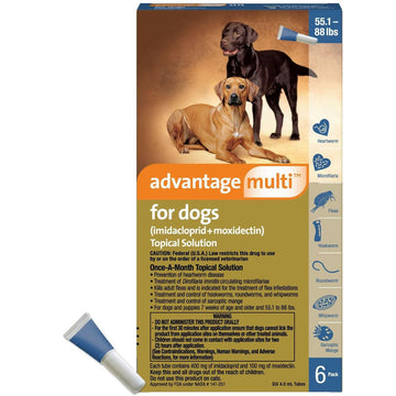 Advantage Multi Topical Solution for Dogs 55.1-88 lbs, Blue