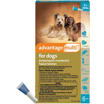 Advantage Multi Topical Solution for Dogs 9.1-20 lbs, Teal