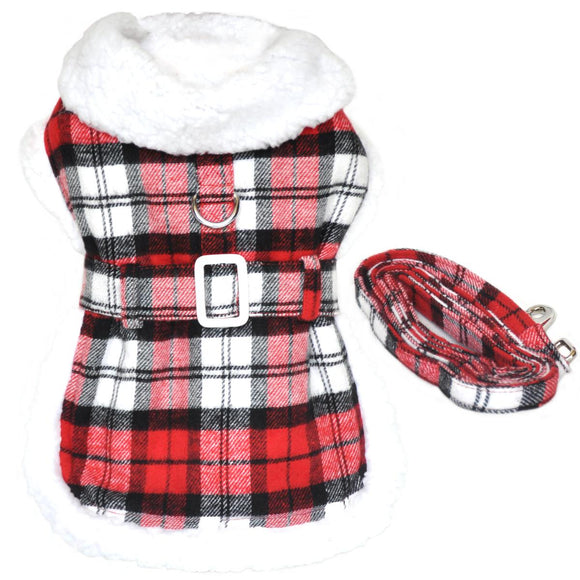 Doggie Design Sherpa-Line Harness Coat for Dogs & Cats