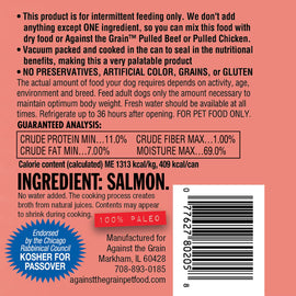 Against the Grain Nothing Else! Salmon Recipe Limited Ingredient Diet Wet Dog Food 11-oz can case of 12 - Dog Food 2