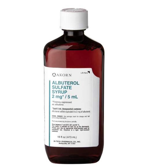 Albuterol Sulfate 2mg/5 mL Syrup (473 mL)