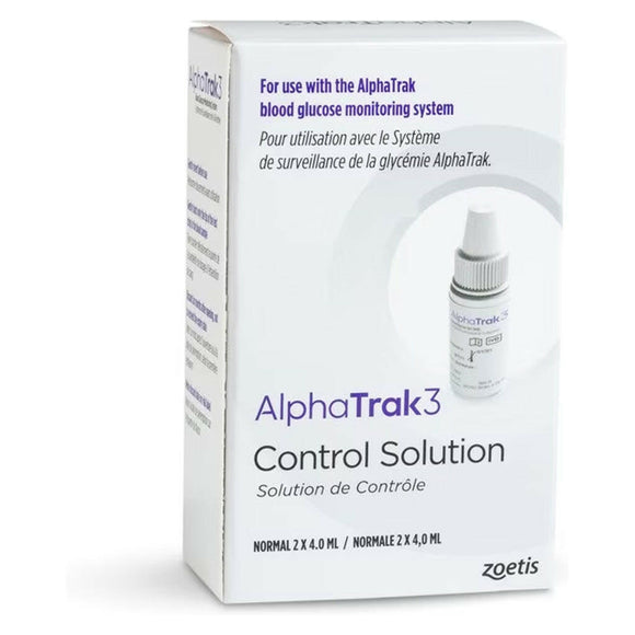 AlphaTrak 3 Glucose Monitoring Solution for Dogs & Cats 2x40ml packaging