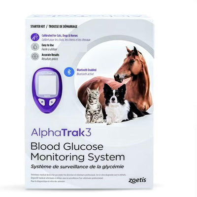 AlphaTrak 3 Blood Glucose Monitoring Starter Kit for Dogs, Cats & Horses