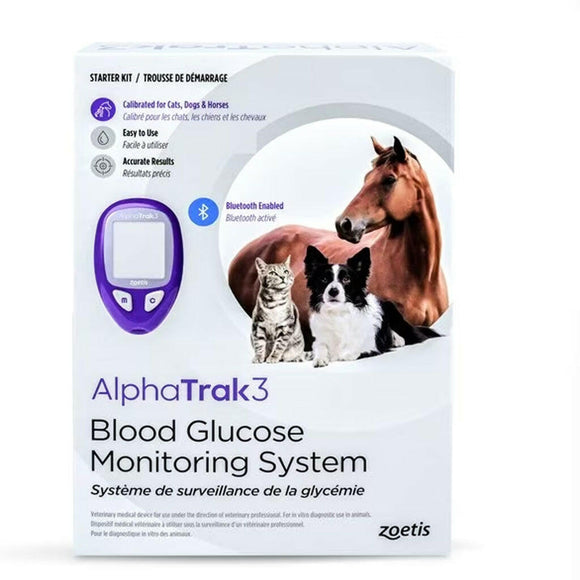 AlphaTrak 3 Blood Glucose Monitoring Starter Kit for Dogs, Cats & Horses