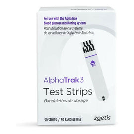 AlphaTrak 3 Blood Glucose Test Strips for Dogs, Cats & Horses - 50 Count