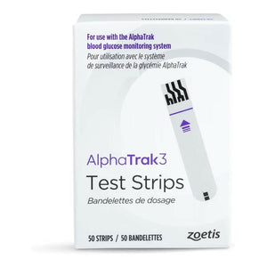 AlphaTrak 3 Blood Glucose Test Strips for Dogs, Cats & Horses - 50 Count
