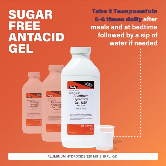Aluminum Hydroxide (Generic) Gel for Dogs & Cats Mint Flavor 473ml 64mg/ml - Dog & Cat Digestive & Probiotics