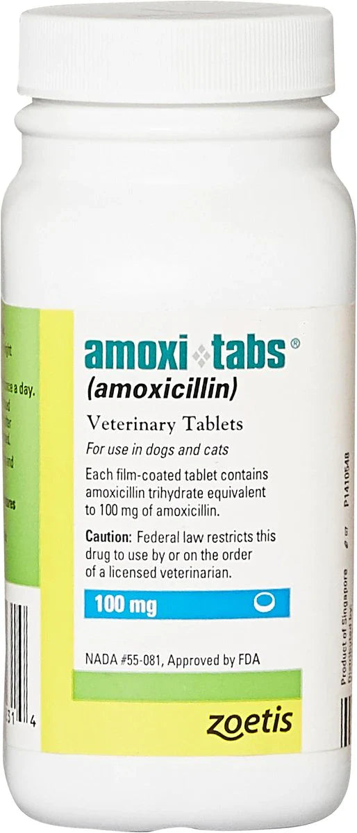 Amoxi-Tabs (Amoxicillin) Tablets for Dogs & Cats - 100-mg / 1 tablet - Pet Medicine 3