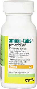 Amoxi-Tabs (Amoxicillin) Tablets for Dogs & Cats - 50-mg / 1 tablet - Pet Medicine 2