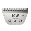 Andis M-Force hair clipper blade with '10W' rating on a white background