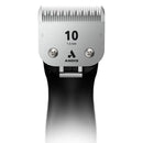 Andis hair clipper head with comb attachment on a white background