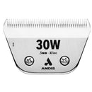 Andis hair clipper blade with '30W' and '0.5mm-XFine' text on a white background