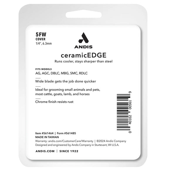 Andis ceramicEDGE product packaging with branding and specifications.