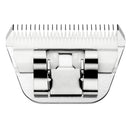 Metallic hair clipper head on a white background