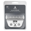 Andis ceramicEDGE hair clipper blade packaging on a white background