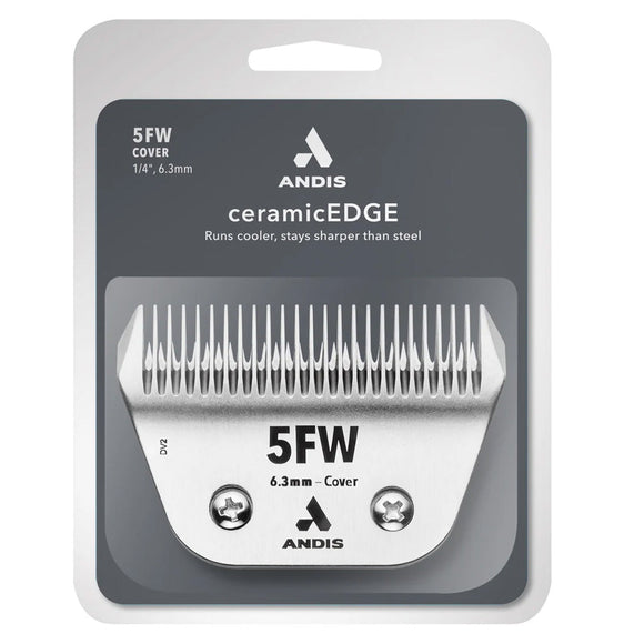 Andis ceramicEDGE hair clipper blade packaging on a white background