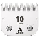 Andis hair clipper comb with size 10 and 1.5 mm on a white background