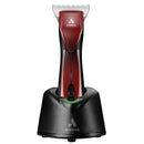 Andis hair trimmer with charging stand on a white background