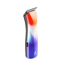 Hair clipper with a colorful gradient design on a white background